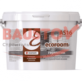 Герметик акриловый ecoroom AS 16 для деревянного строения подробно