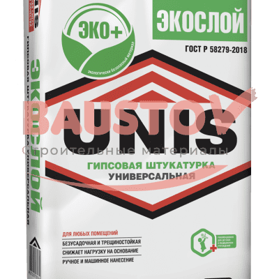 ЭКОСЛОЙ штукатурка гипсовая 30 кг подробно