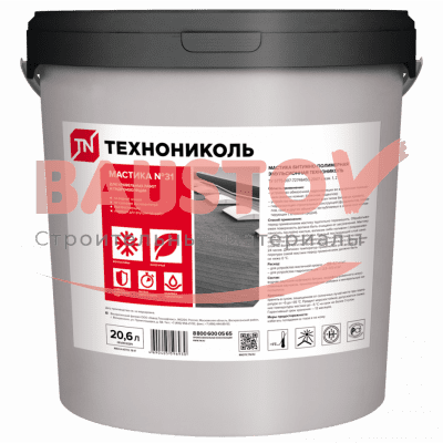 детальное изображения Мастика кровельная ТЕХНОНИКОЛЬ №31, морозостойкая, ведро 18 кг