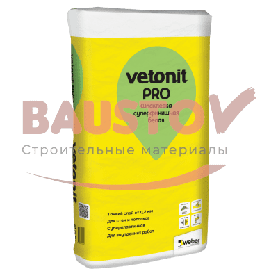 Шпаклевка белая суперфинишная Weber.Vetonit PRO подробно