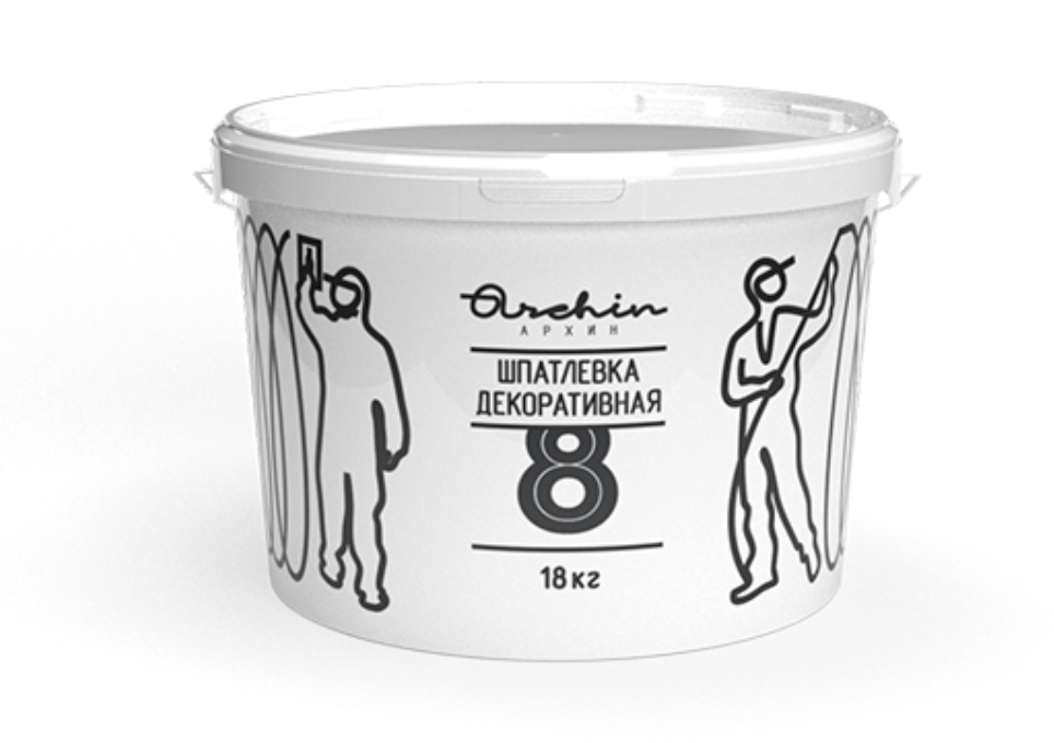 подробно Шпатлевка декоративная ARCHin №8, 18кг