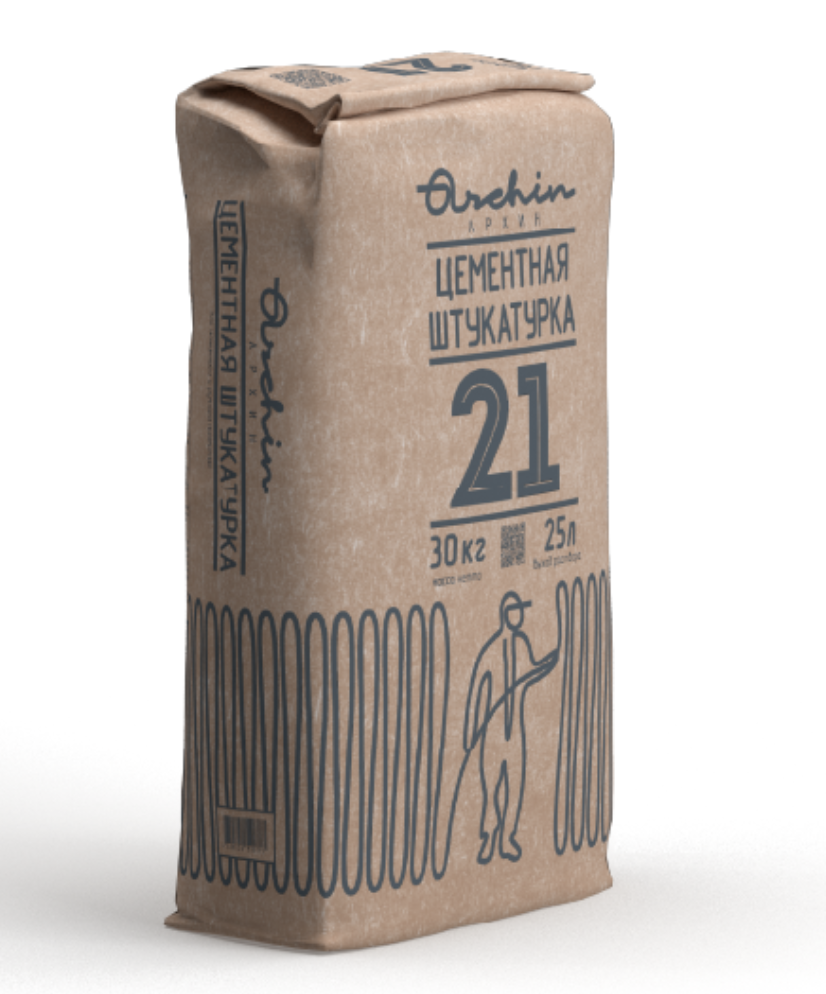 подробно Штукатурка цементная ARCHIN №21, 40 кг.