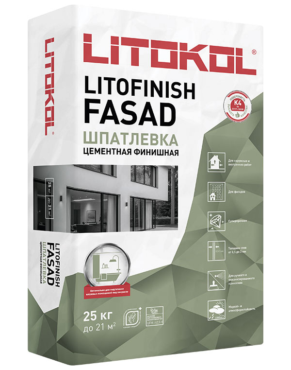 подробно Шпаклевка LITOFINISH FASAD