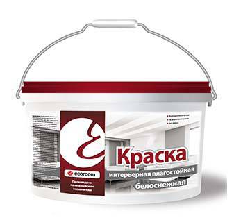 картинка Краска интерьерная влагостойкая белоснежная по бетону