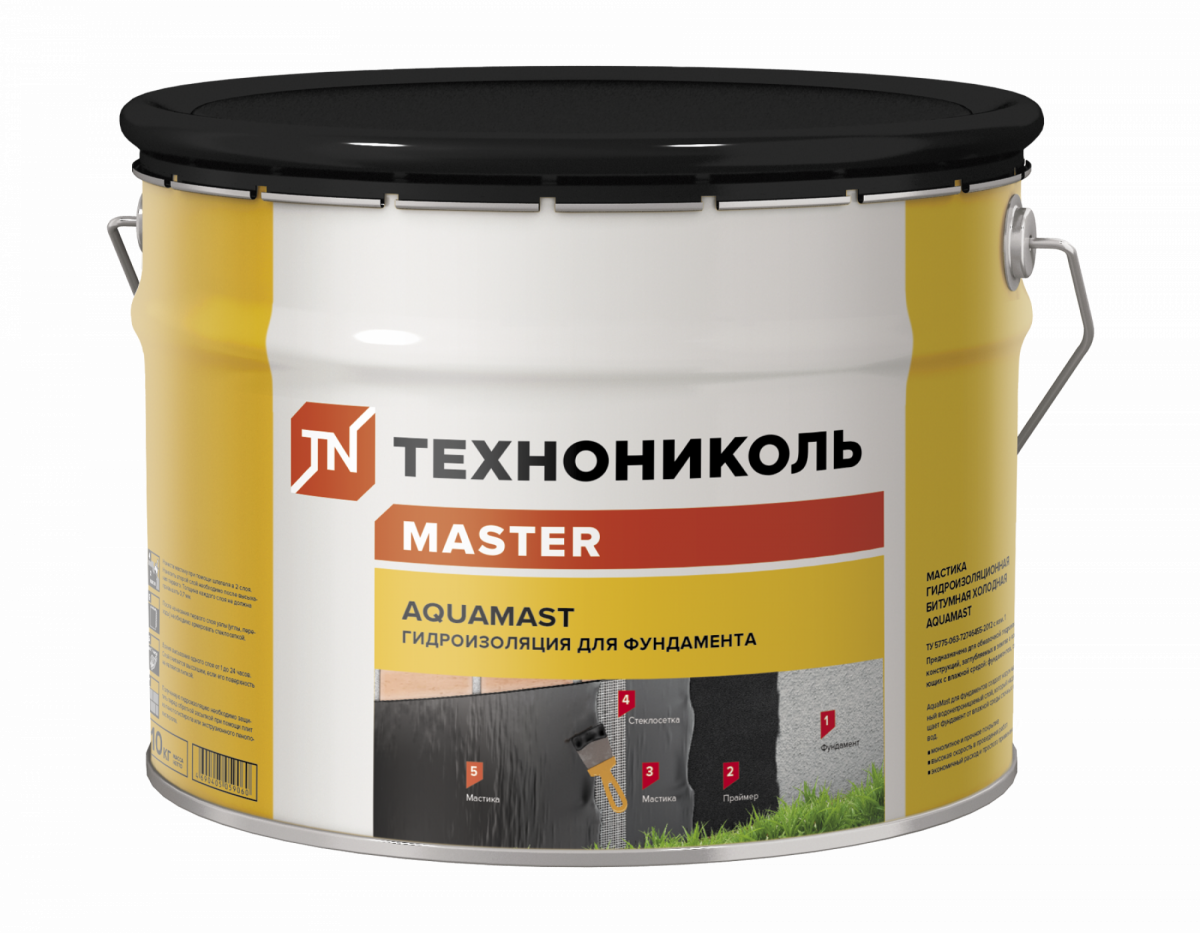 картинка Мастика битумная AquaMast ведро 10 кг