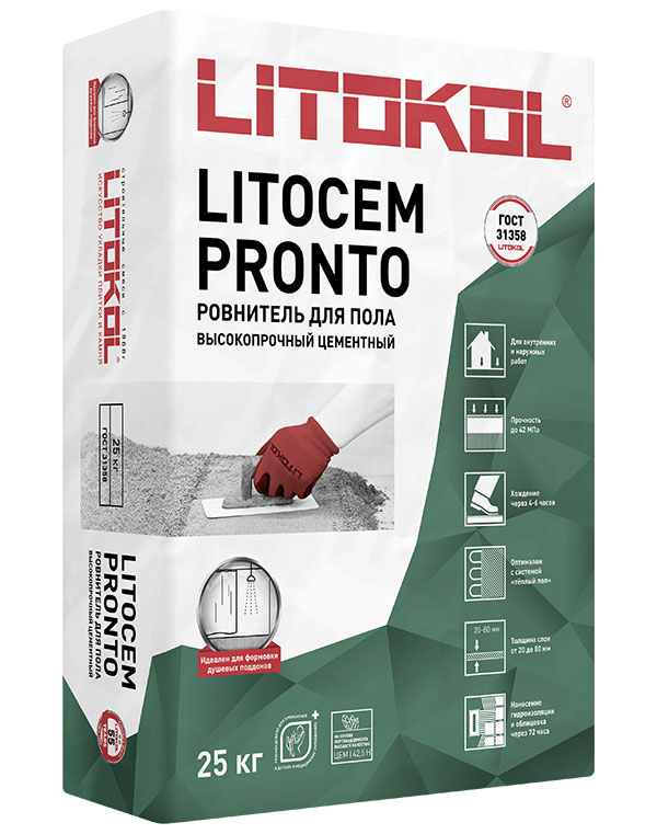 подробно Ровнитель для пола LITOCEM PRONTO
