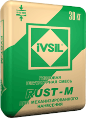 подробно Гипсовая штукатурка для машинного нанесения IVSIL RUST-M / ИВСИЛ РУСТ-М