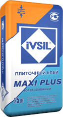 Клей для укладки плитки толстым слоем IVSIL MAXI PLUS \ ИВСИЛ МАКСИ ПЛЮС подробно