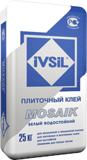 подробно Белый клей для мозаичной плитки IVSIL MOSAIK / ИВСИЛ МОЗАИК