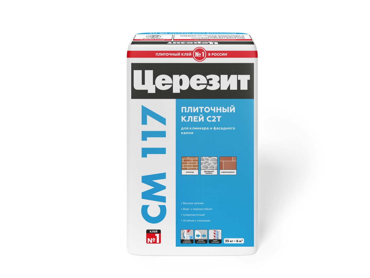 подробно Клей для фасадной плитки Ceresit CM 117