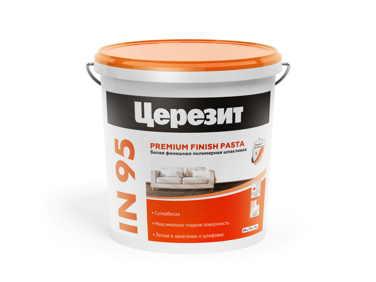 подробно Шпаклевка готовая Церезит IN 95 PREMIUM FINISH PASTA