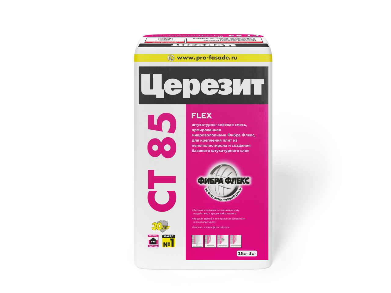 подробно Штукатурно-клеевая смесь Церезит CT 85