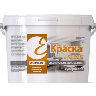 картинка Краска акриловая моющаяся супербелая