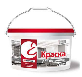 картинка Краска для потолков по бетону белая