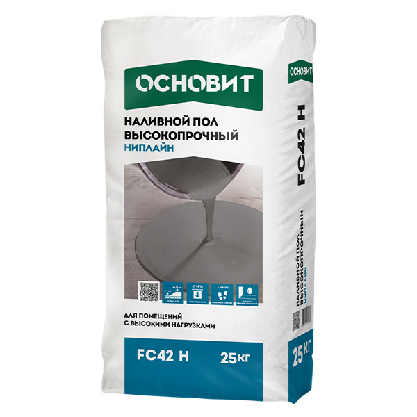 подробно Высокопрочный наливной пол Основит Ниплайн FC42 H