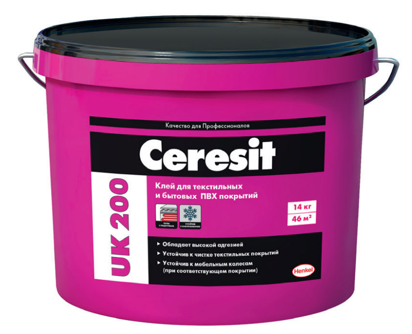 подробно Водно-дисперсионный клей Ceresit UK 200 для текстильных и ПВХ покрытий
