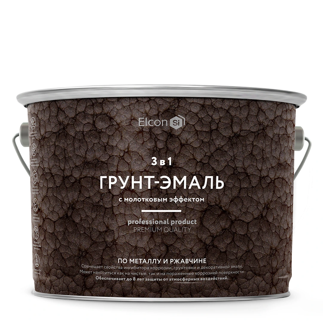 картинка Грунт-эмаль Elcon Smith 3 в 1 с молотковым эффектом