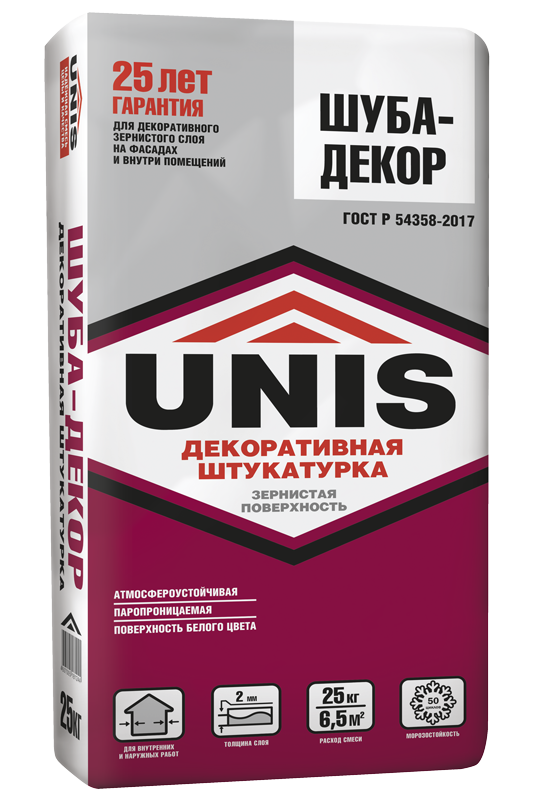 подробно ШУБА-ДЕКОР декоративная штукатурка 25 кг