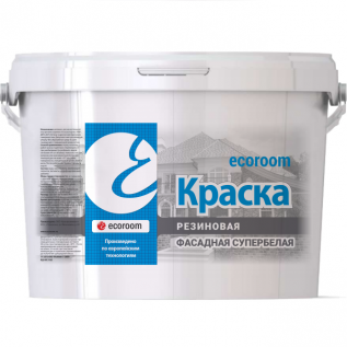картинка Краска резиновая фасадная супербелая