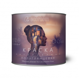 картинка Краска акриловая ONLYeco интерьерная полуглянцевая