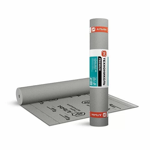 картинка Мембрана гидро-ветрозащитная диффузионная ТЕХНОНИКОЛЬ Альфа Вент 110 г/м2, 1,5х50 м