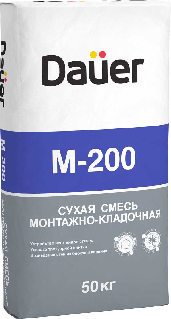 подробно Dauer М-200 Монтажно-кладочная сухая смесь