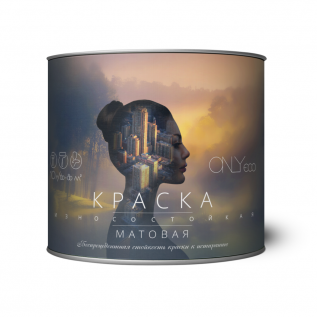 картинка Краска акриловая ONLYeco износостойкая матовая