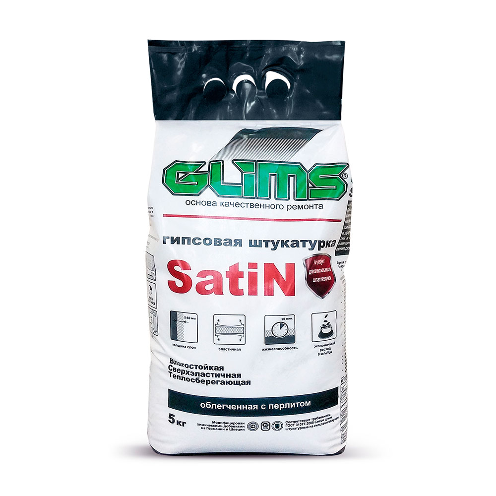 подробно Штукатурка гипсовая GLIMS®SatiN