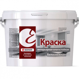 картинка Краска интерьерная влагостойкая белоснежная