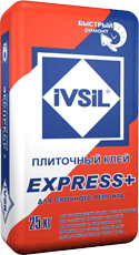 подробно Быстротвердеющий клей для плитки  IVSIL EXPRESS+ / ИВСИЛ ЭКСПРЕСС плюс