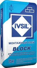 картинка Клей для газобетона и пенобетона IVSIL BLOCK Зима / ИВСИЛ БЛОК ЗИМА