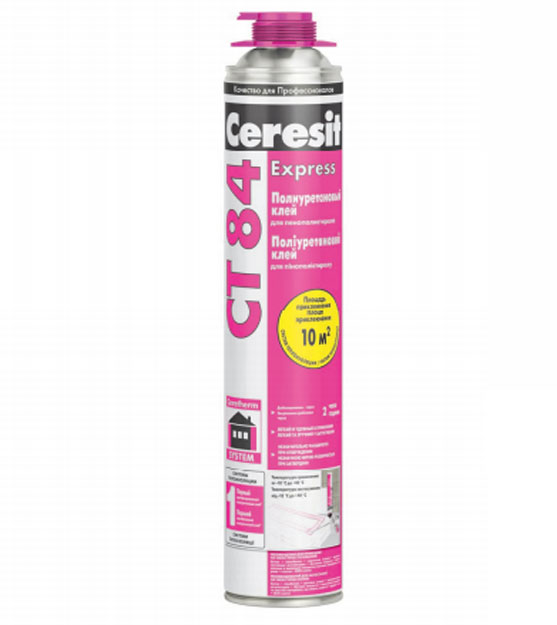подробно Полиуретановый клей для пенополистирола Церезит CT 84