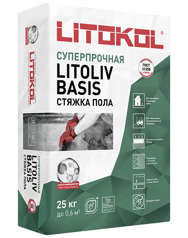 подробно Грубый ровнитель для пола LITOLIV BASIS