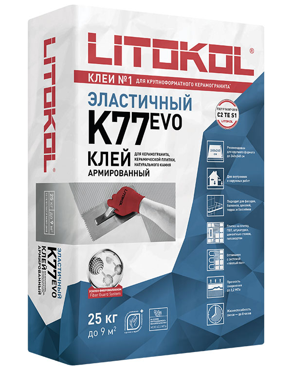 подробно Клей для укладки плитки SUPERFLEX K77