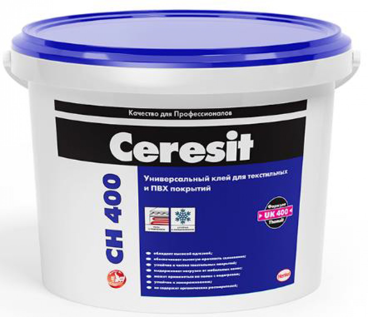 подробно Универсальный клей Ceresit CН 400 для ковролинов, ПВХ покрытий и натурального линолеума