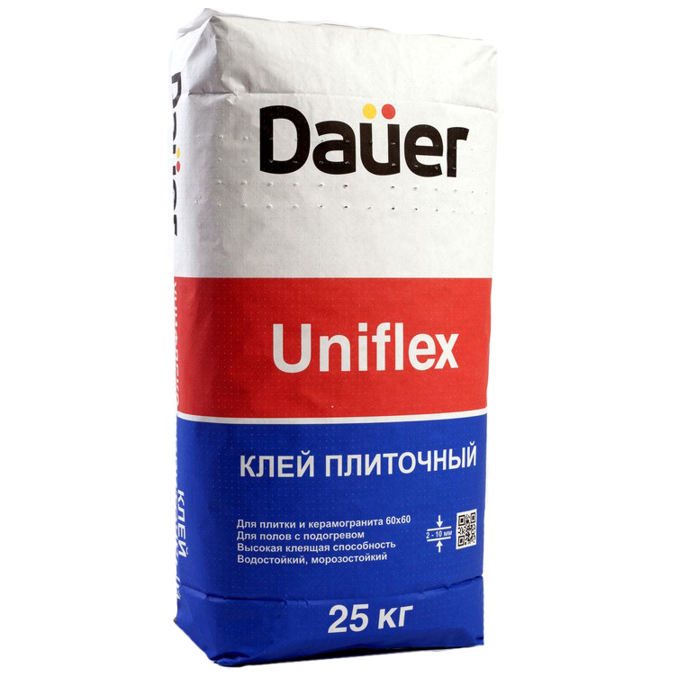 подробно Клей для плитки, керамогранита, декоративного камня Daüer «UNIFLEX / УНИФЛЕКС»