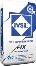 подробно Экономичный плиточный клей IVSIL FIX / ИВСИЛ ФИКС