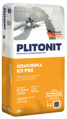 PLITONIT КПpro - 20 финишная шпаклевка на полимерной основе для стен и потолков подробно