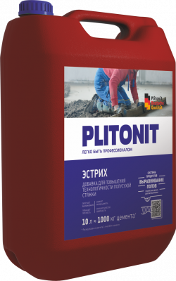 картинка PLITONIT Эстрих -10 Комплексная добавка для производства полусухой стяжки