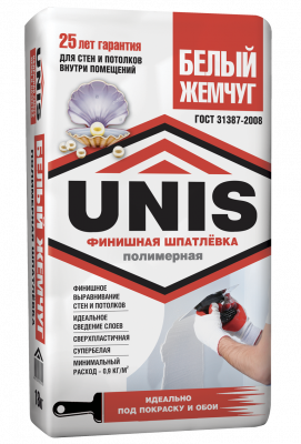 БЕЛЫЙ ЖЕМЧУГ Шпатлевка полимерная 18 кг подробно