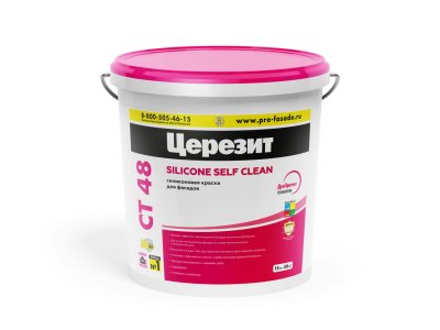 картинка Силиконовая краска Церезит CT 48 для внутренних и наружных работ