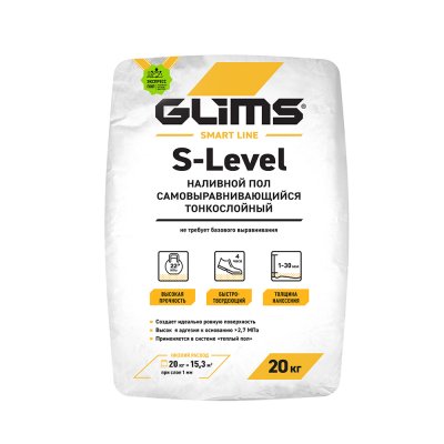 Наливной пол GLIMS®S-Level тонкослойный самовыравнивающийся подробно