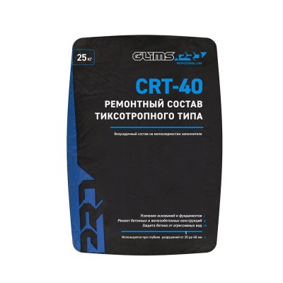 Ремонтная смесь GLIMS®PRO CRT-40 безусадочная тиксотропного типа подробно