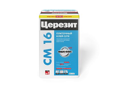 подробно Пластичный клей для крепления любых видов плитки Церезит СМ 16