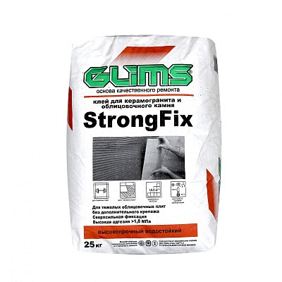 подробно Плиточный клей GLIMS®StrongFix быстрой фиксации