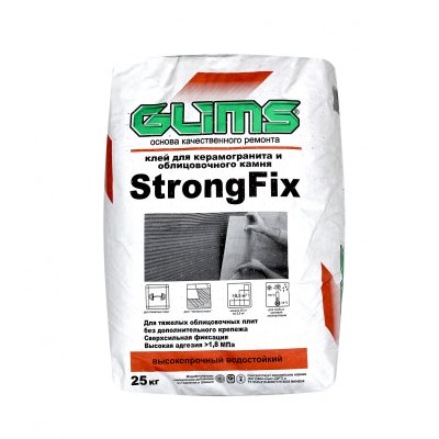 Плиточный клей GLIMS®StrongFix быстрой фиксации подробно