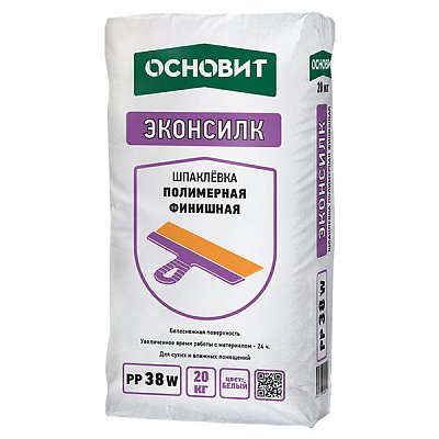 подробно Шпаклёвка полимерная финишная Основит Эконсилк PP 38 W
