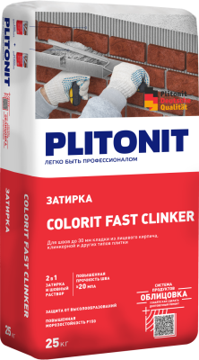 Затирка  Colorit Fast Clinker черный подробно