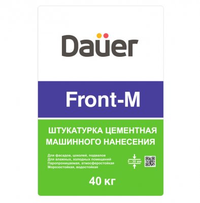 Штукатурка цементная машинного нанесения Daüer «FRONT-М / ФРОНТ-М» подробно