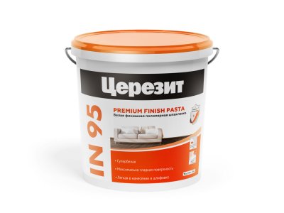 Шпаклевка готовая Церезит IN 95 PREMIUM FINISH PASTA подробно
